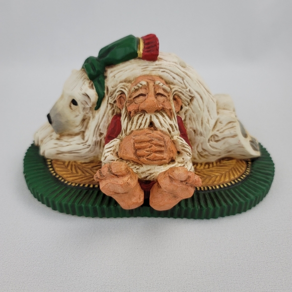 David Frykman Santa Sleeping On Bear Resin Holiday Figurine DF1036 - Picture 4 of 16